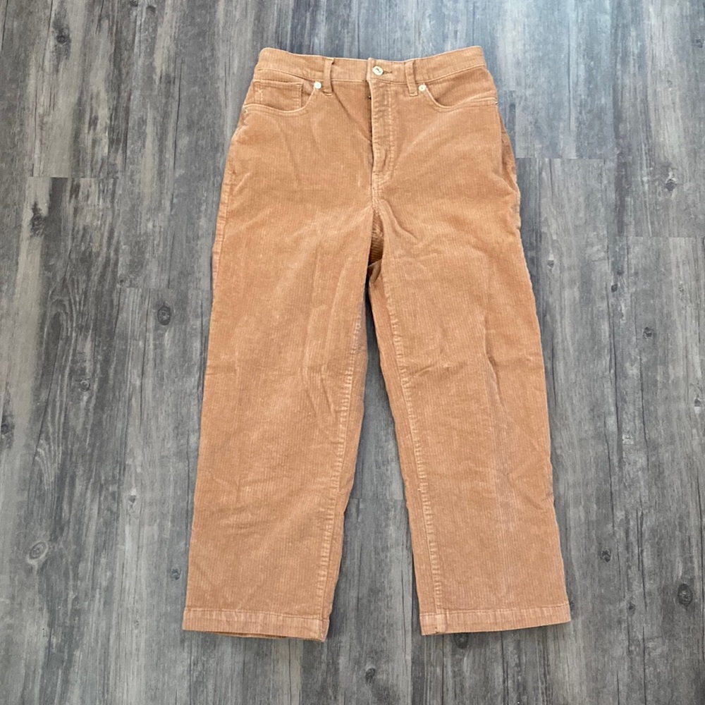 Express Cropped Corduroy Wide Leg Pants Cropped Capri Pants